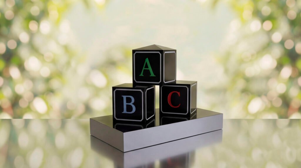 ABC Block Headstone