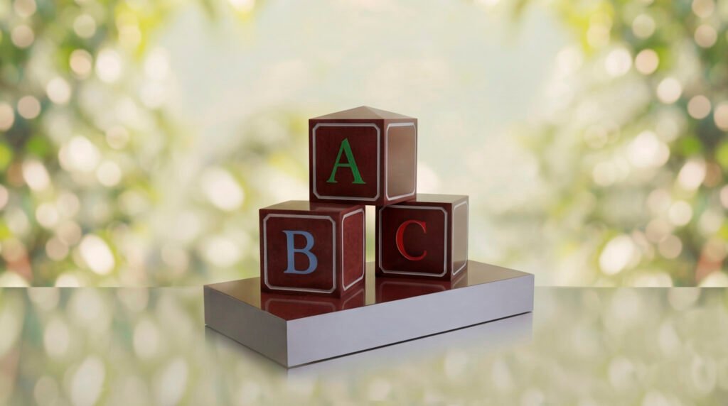 ABC Block Headstone