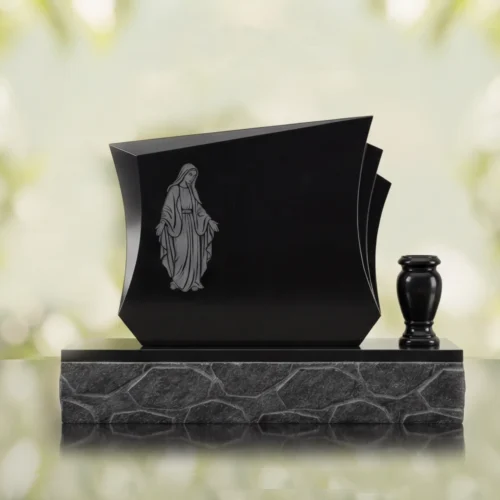 Modern Mary Upright Headstone