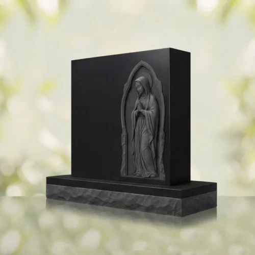 Praying Madonna Memorial Headstone