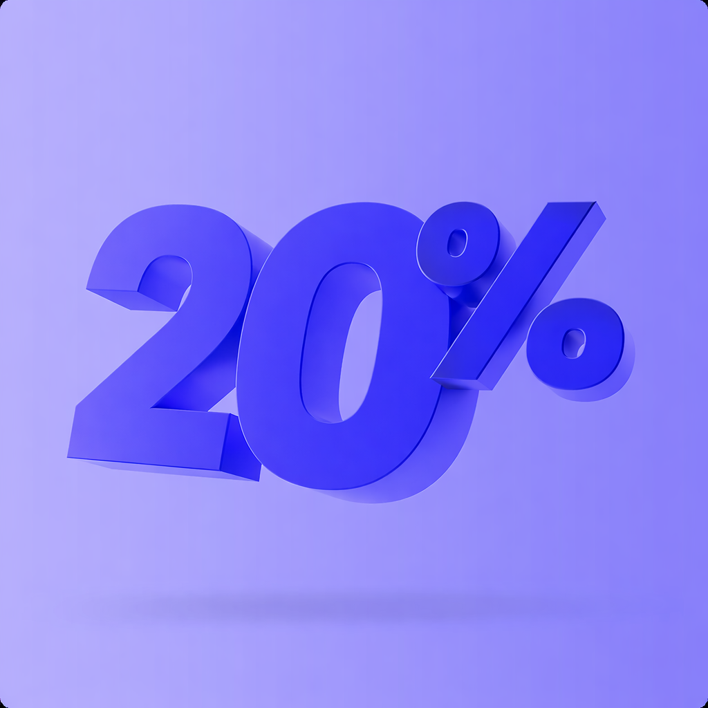 For full payment 20%