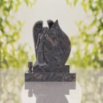 Angel Teardrop Upright Headstone