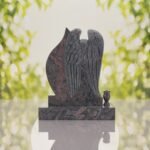 Angel Teardrop Upright Headstone