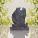 Angel Teardrop Upright Headstone