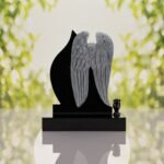 Angel Teardrop Upright Headstone