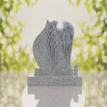 Angel Teardrop Upright Headstone