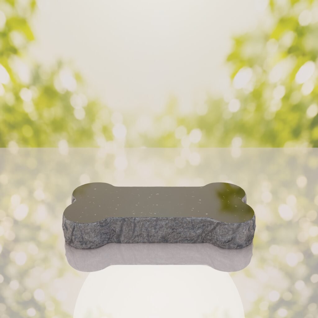 Bone Shape Dog Flat Granite Memorial