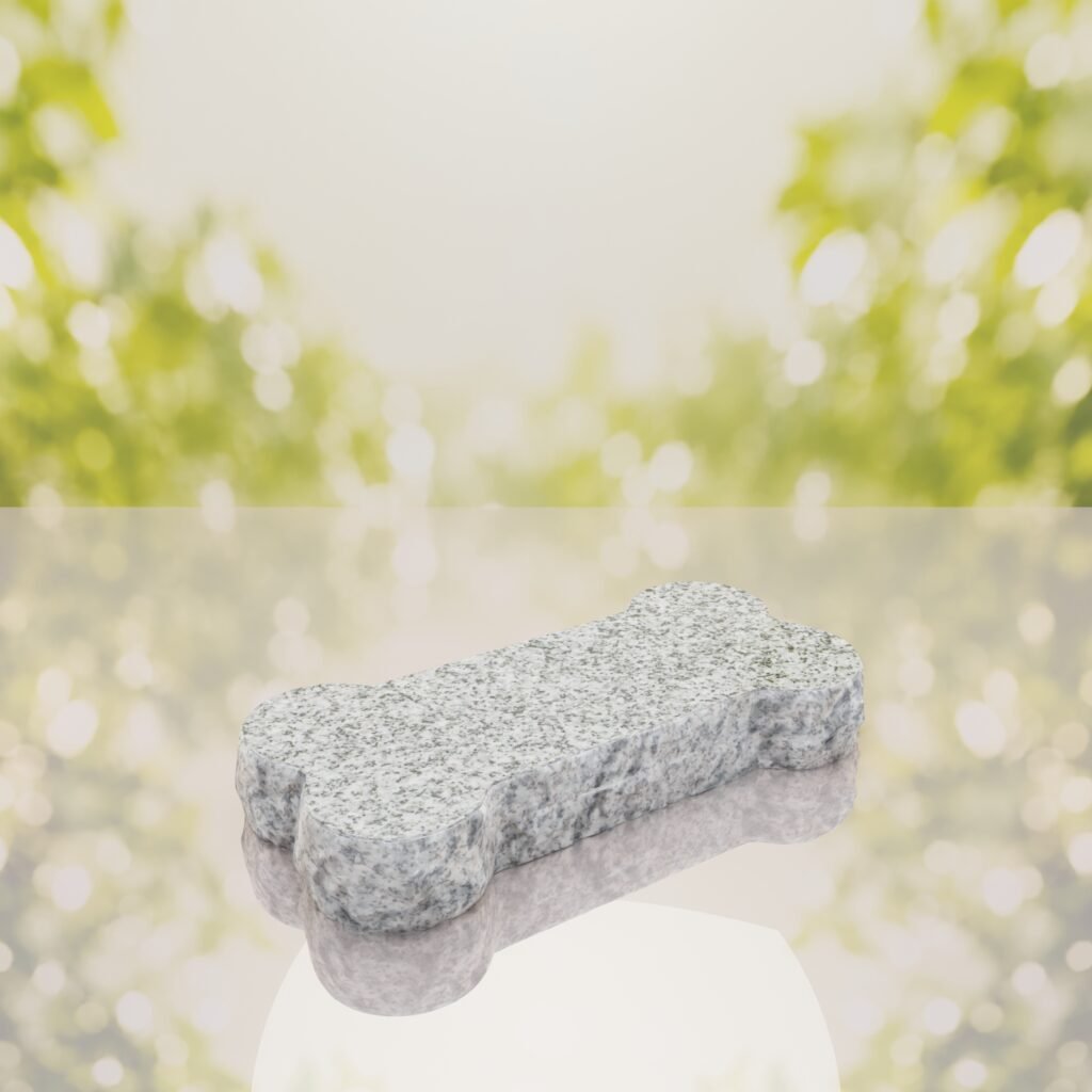 Bone Shape Dog Flat Granite Memorial