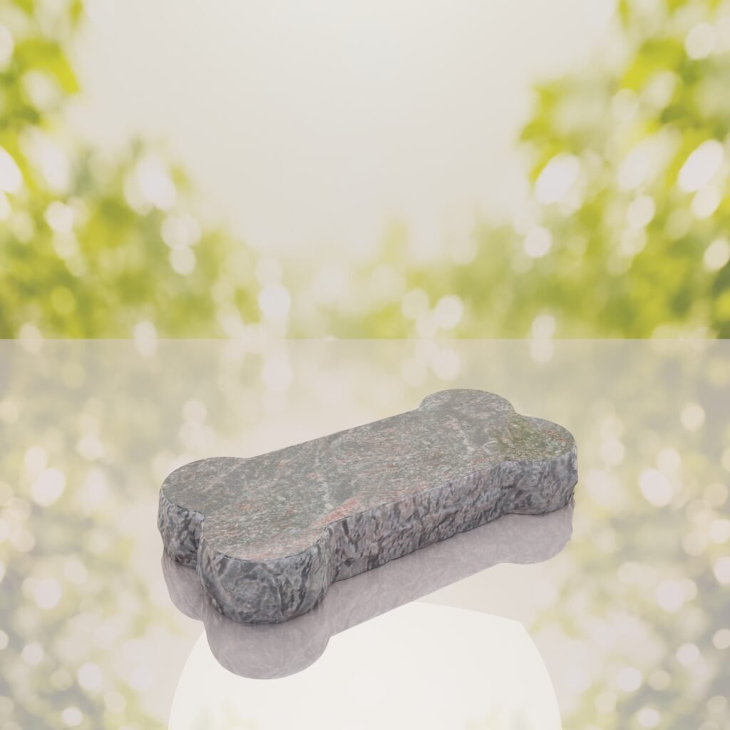 Bone Shape Dog Flat Granite Memorial