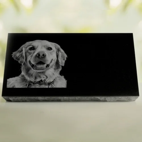 Pet Portrait Flat Granite Marker