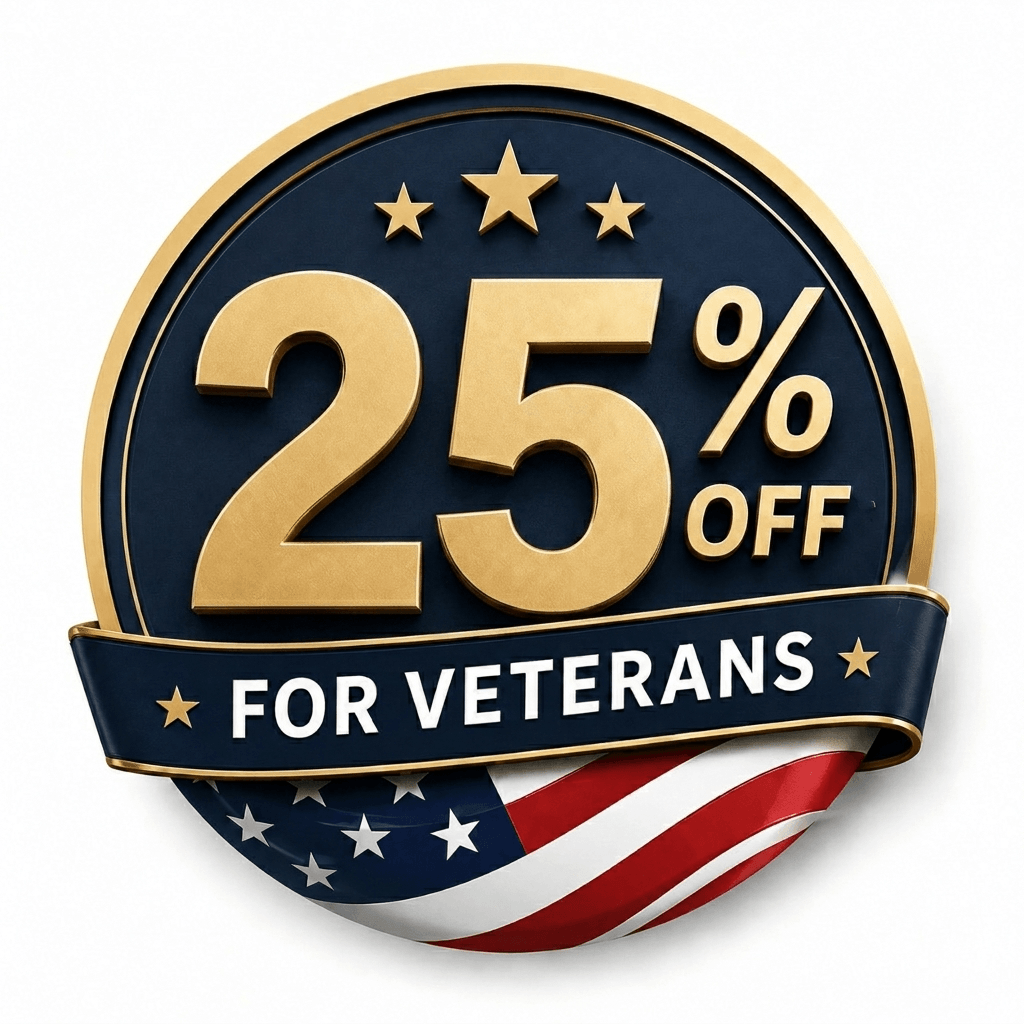 25% Off for Veterans