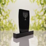 Jewish Menorah Granite Headstone