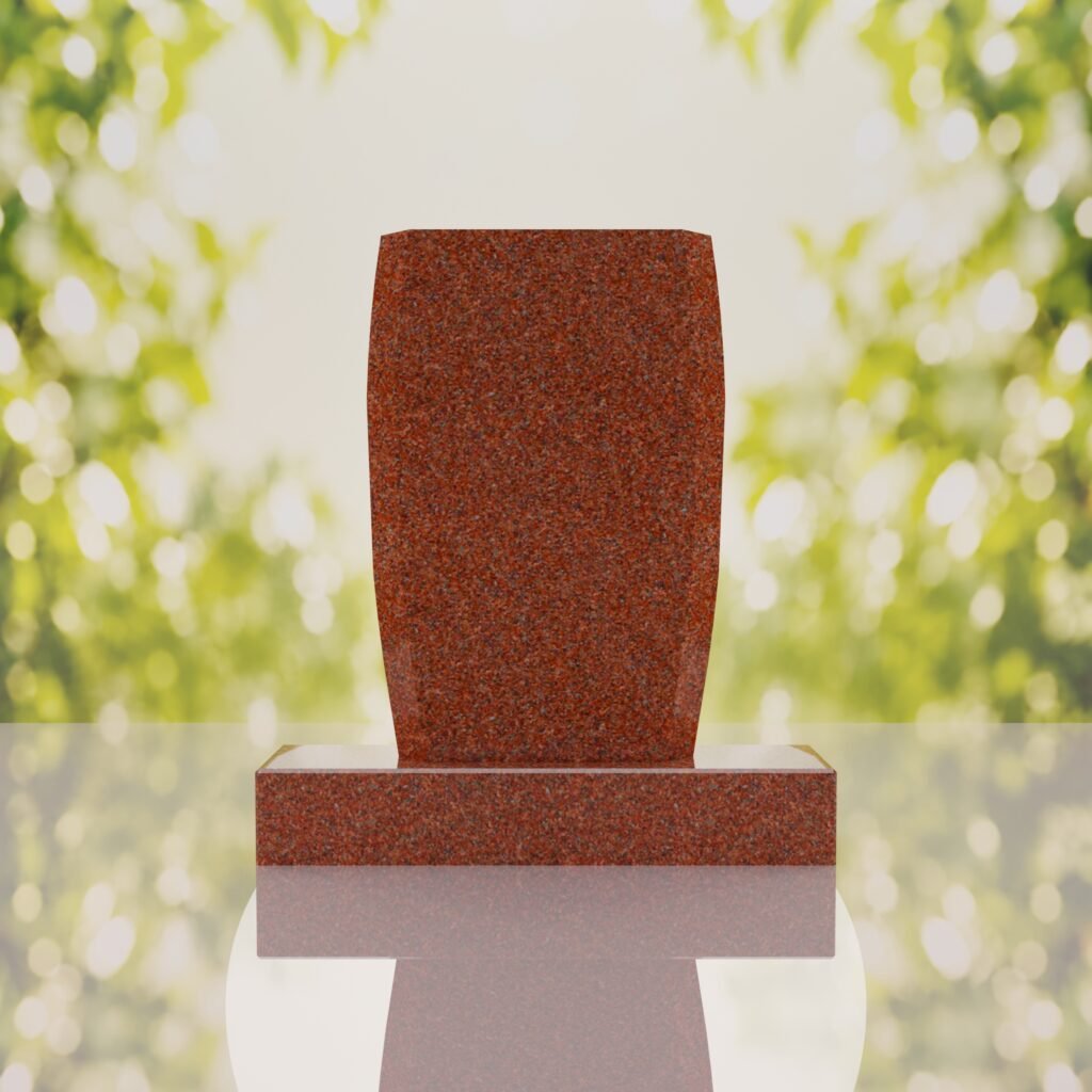 Jewish Menorah Granite Headstone