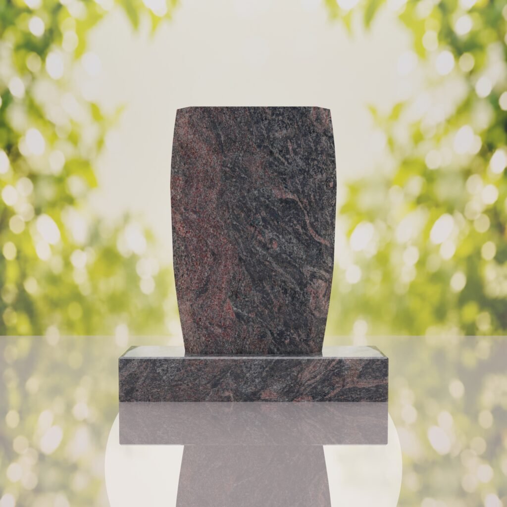 Jewish Menorah Granite Headstone