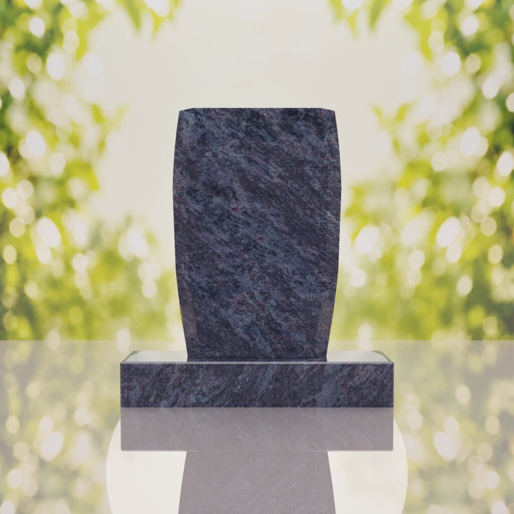 Jewish Menorah Granite Headstone
