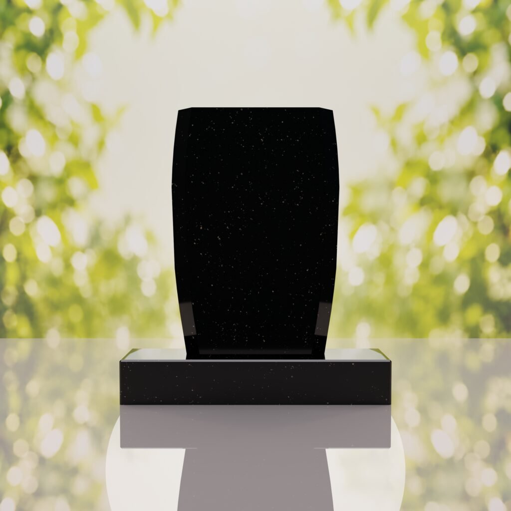 Jewish Menorah Granite Headstone