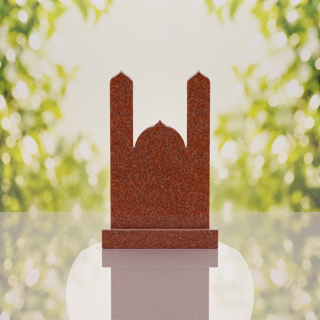 Islamic Minaret Companion Granite Headstone