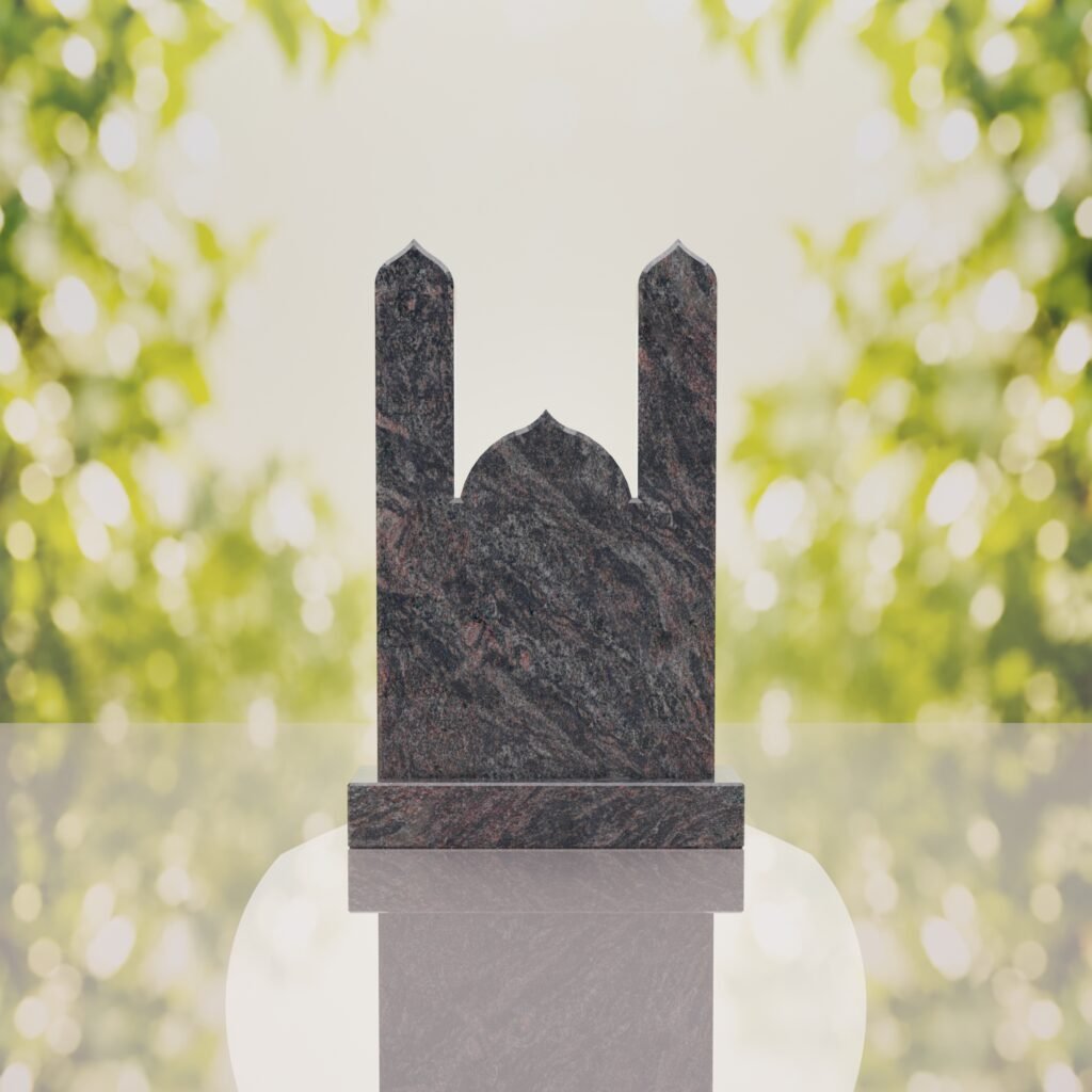 Islamic Minaret Companion Granite Headstone