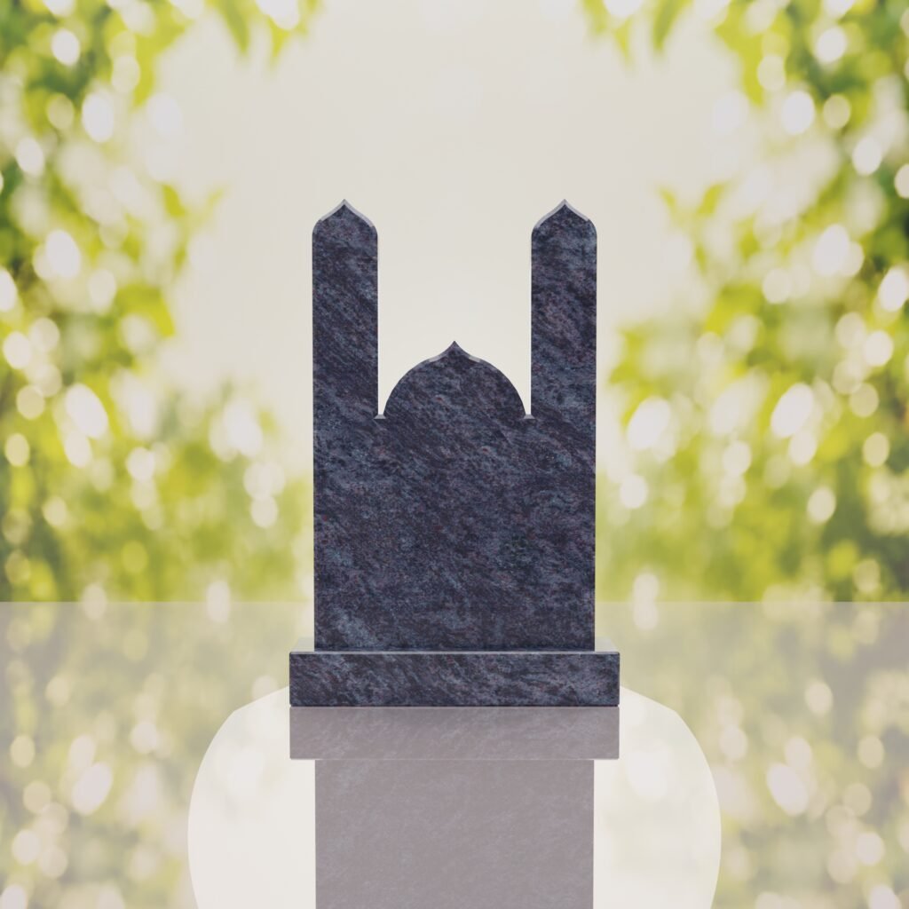 Islamic Minaret Companion Granite Headstone