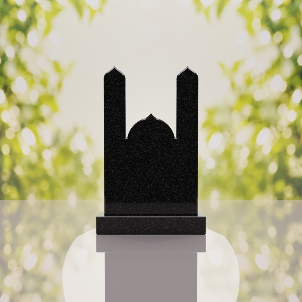 Islamic Minaret Companion Granite Headstone