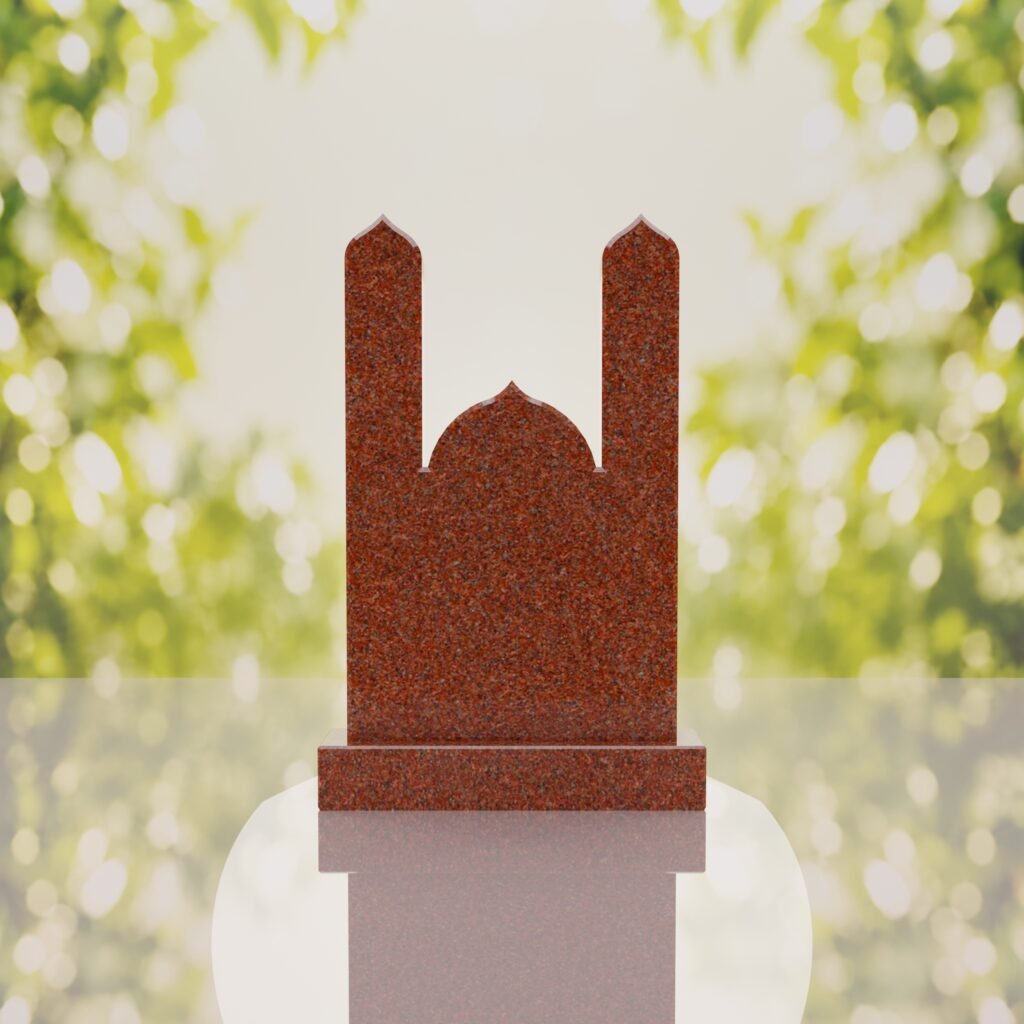Islamic Minaret Companion Granite Headstone