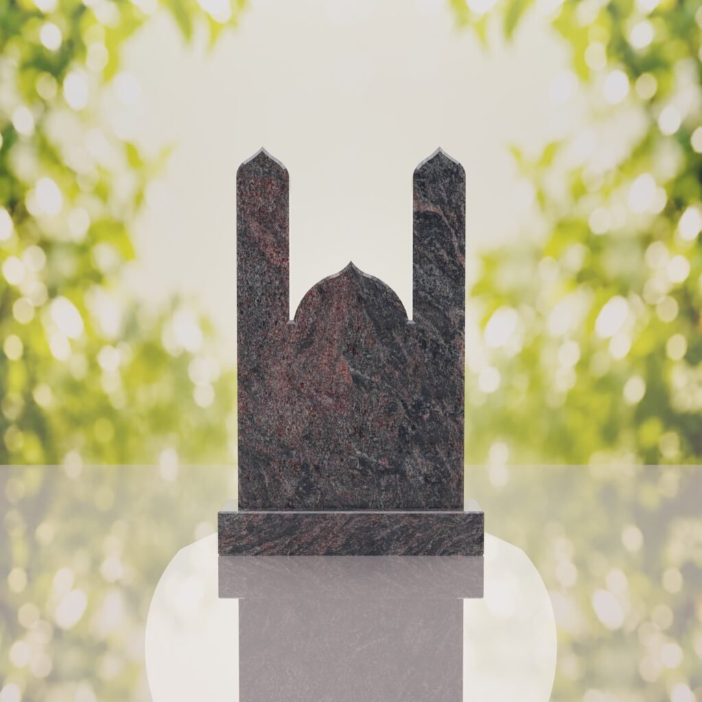 Islamic Minaret Companion Granite Headstone
