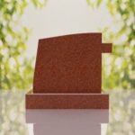 Integrated Cross Slant Granite Headstone
