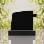 Integrated Cross Slant Granite Headstone