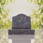 Serpentine Top Slant Granite Headstone