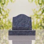 Serpentine Top Slant Granite Headstone