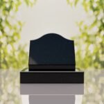 Serpentine Top Slant Granite Headstone