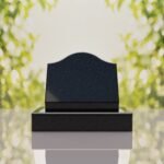 Serpentine Top Slant Granite Headstone