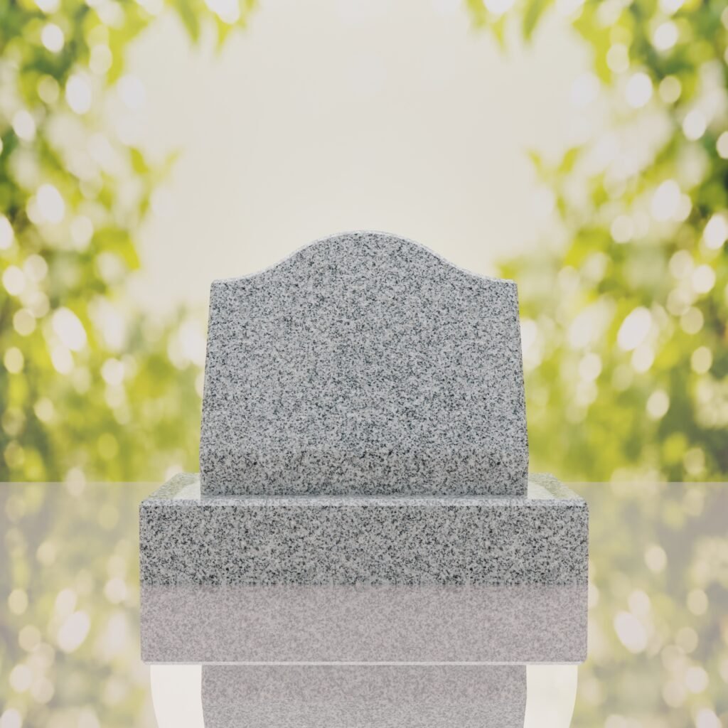 Serpentine Top Slant Granite Headstone