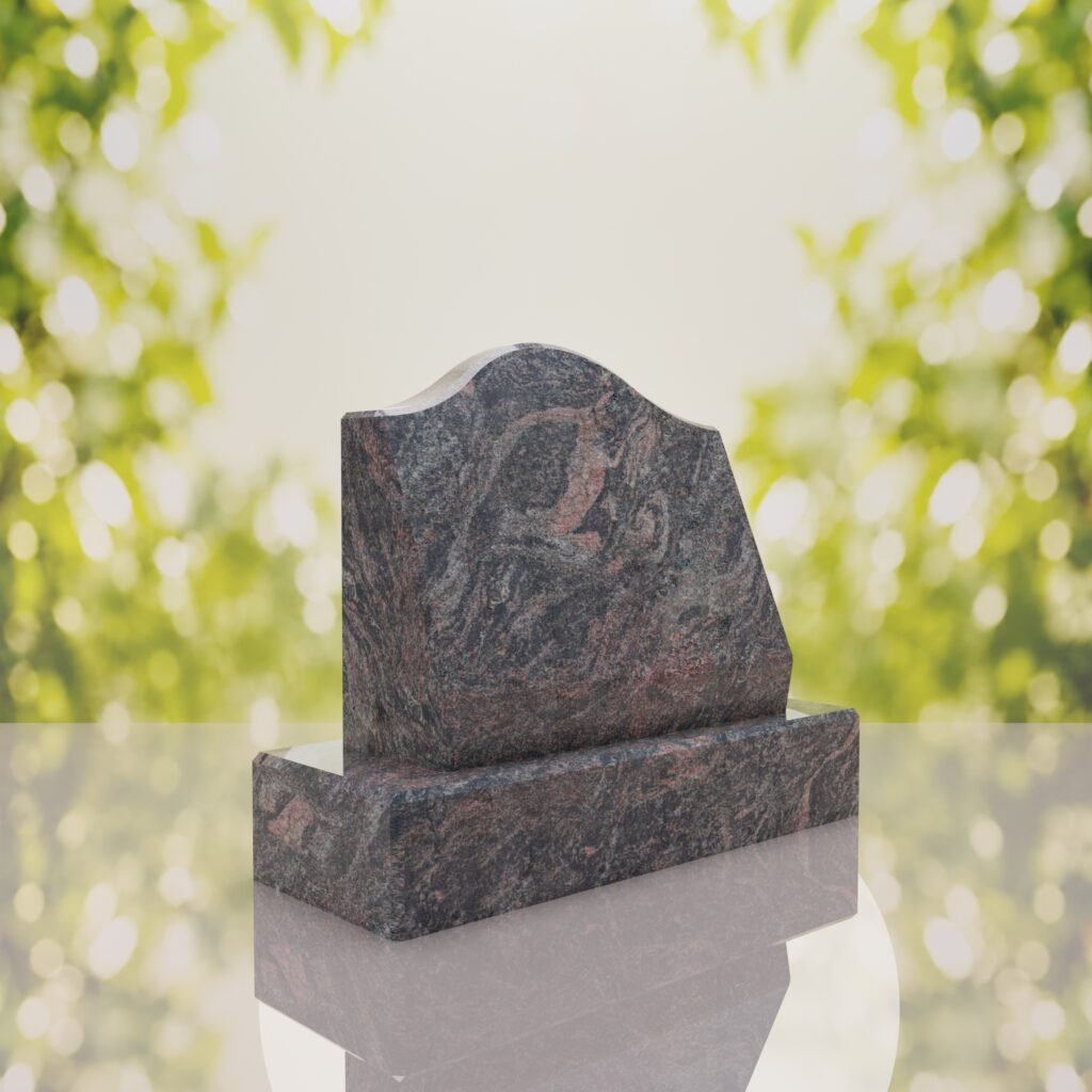 Serpentine Top Slant Granite Headstone