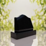 Serpentine Top Slant Granite Headstone