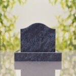 Serpentine Top Slant Granite Headstone