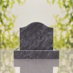 Serpentine Top Slant Granite Headstone