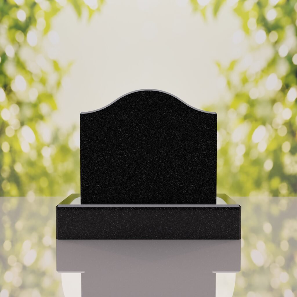 Serpentine Top Slant Granite Headstone