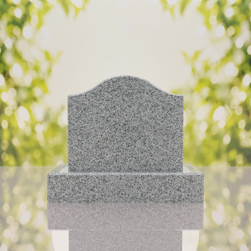 Serpentine Top Slant Granite Headstone