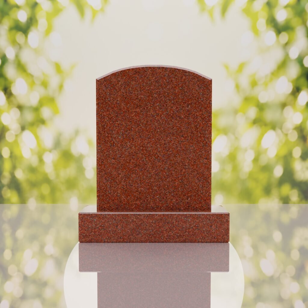 Round Top Upright Headstone