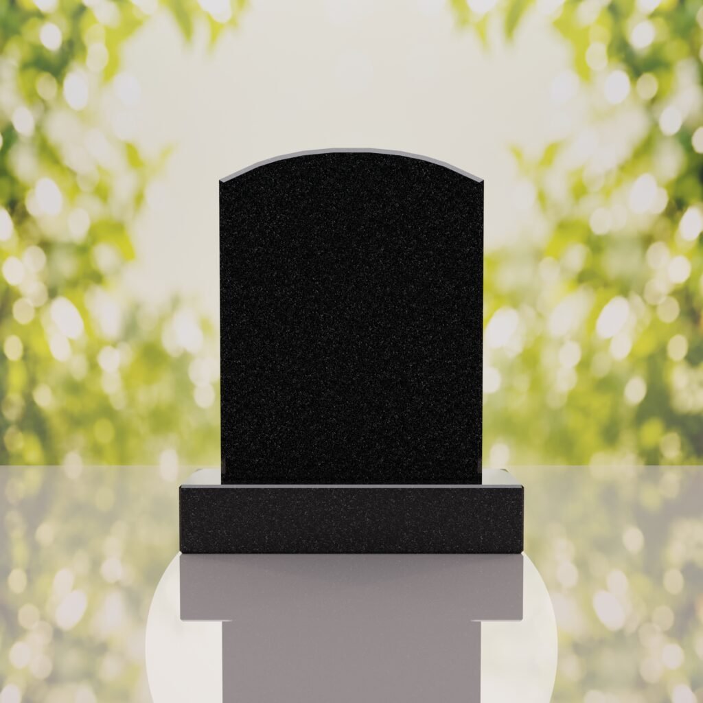 Round Top Upright Headstone