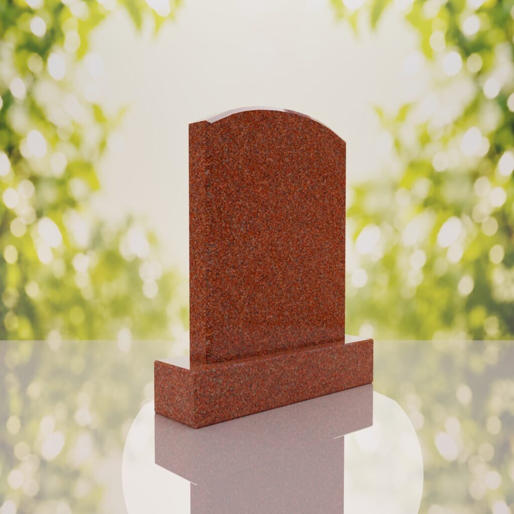 Round Top Upright Headstone