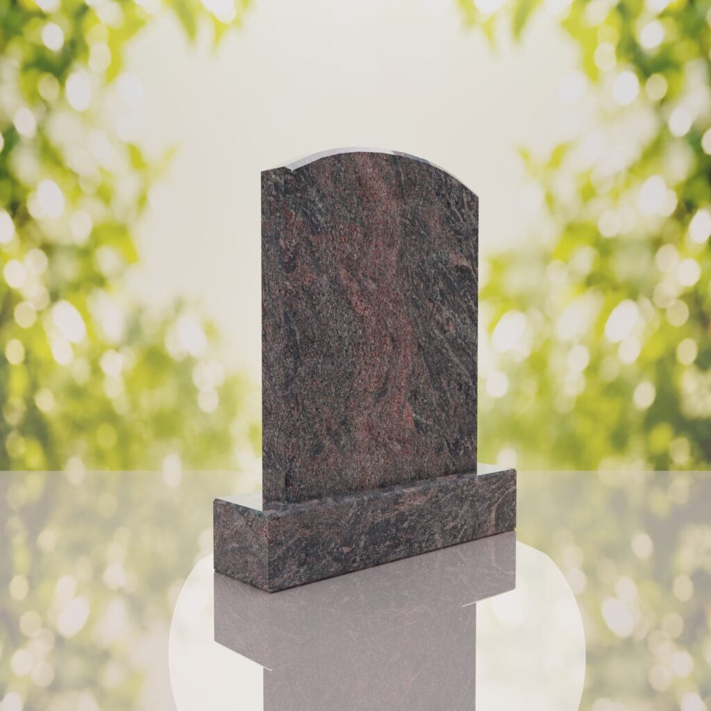 Round Top Upright Headstone