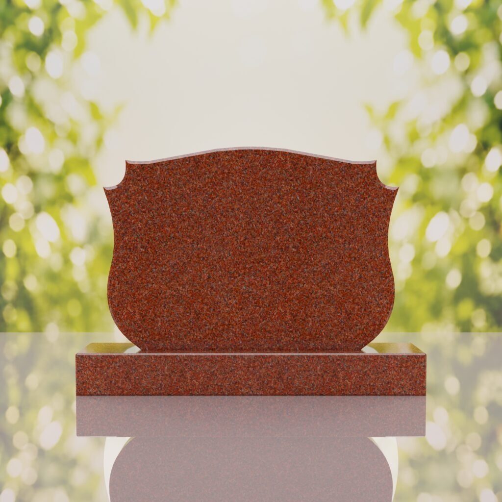 Companion Shield Shape Granite Headstone