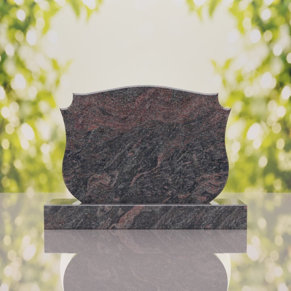 Companion Shield Shape Granite Headstone