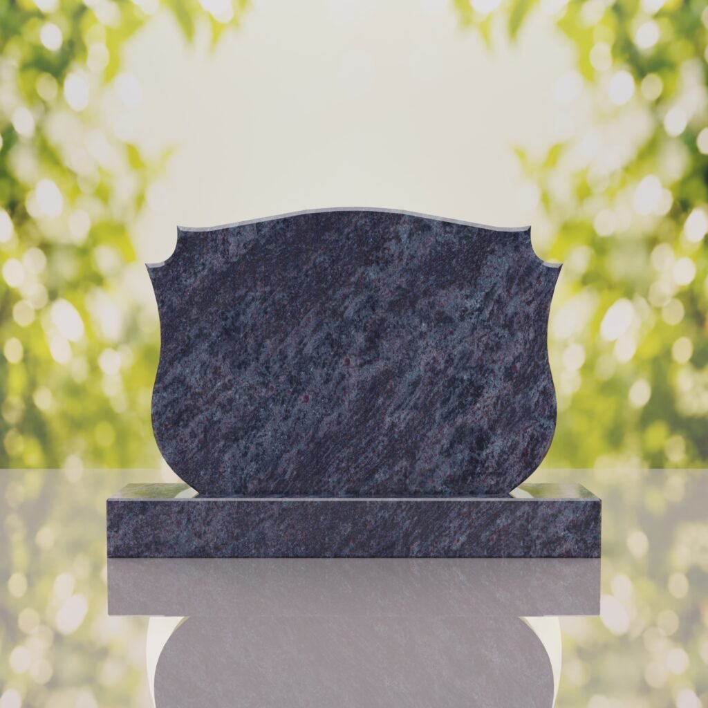 Companion Shield Shape Granite Headstone
