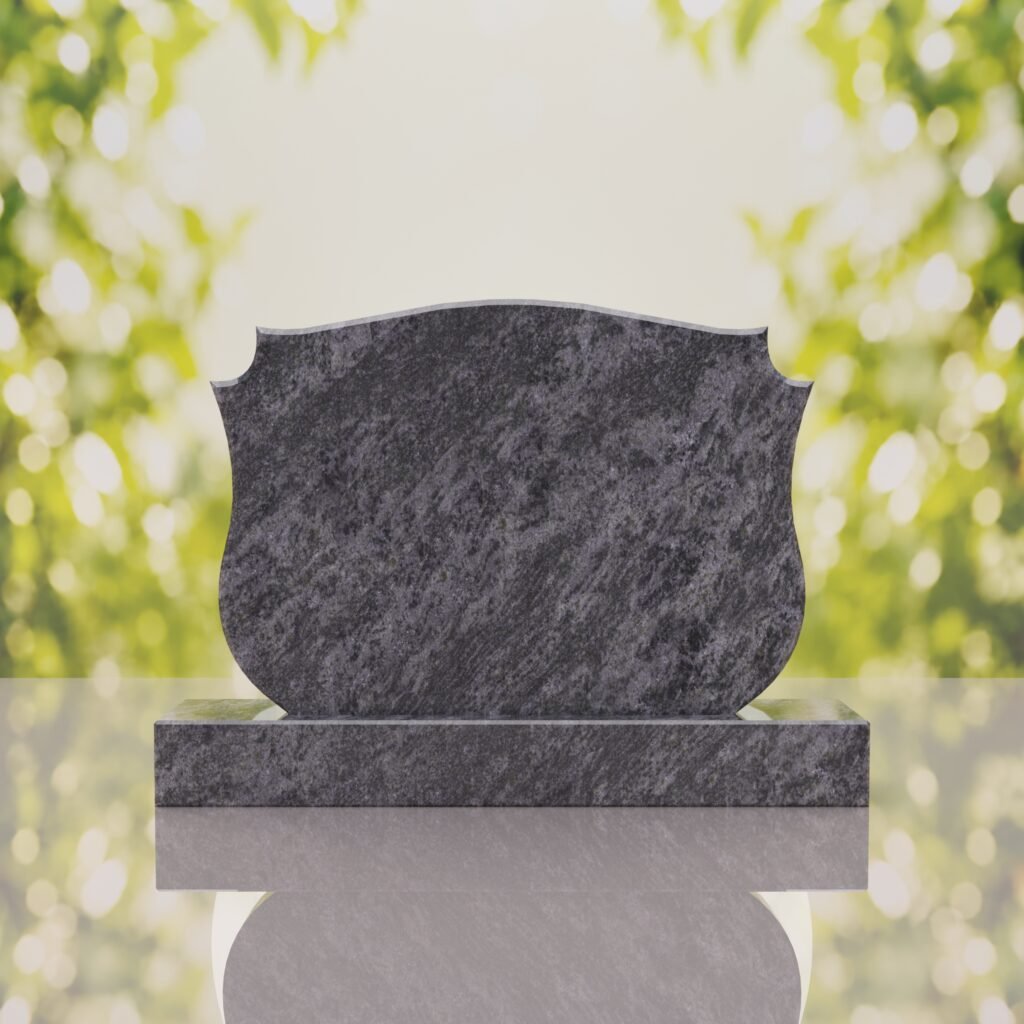 Companion Shield Shape Granite Headstone