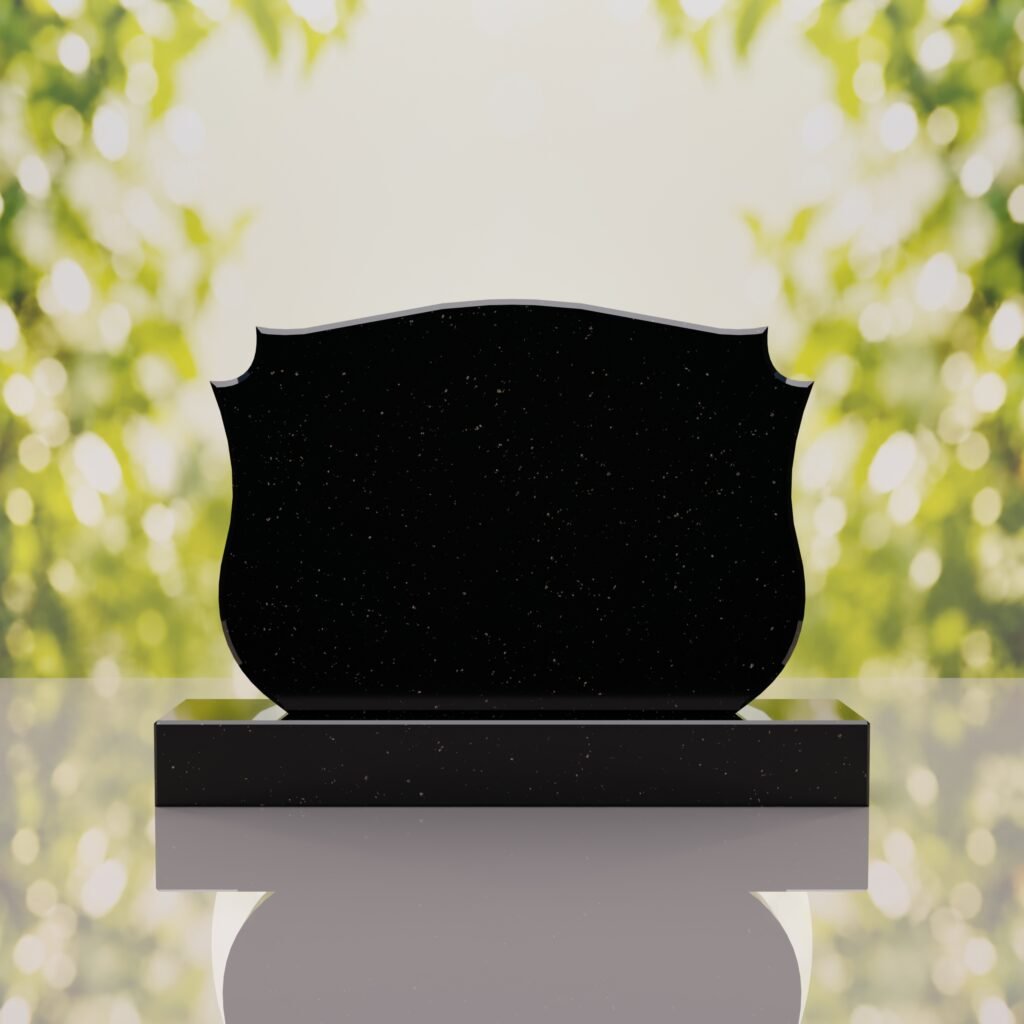 Companion Shield Shape Granite Headstone