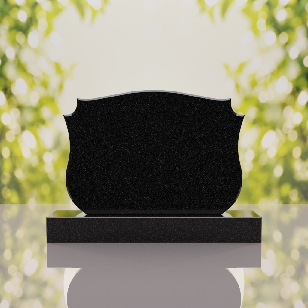 Companion Shield Shape Granite Headstone