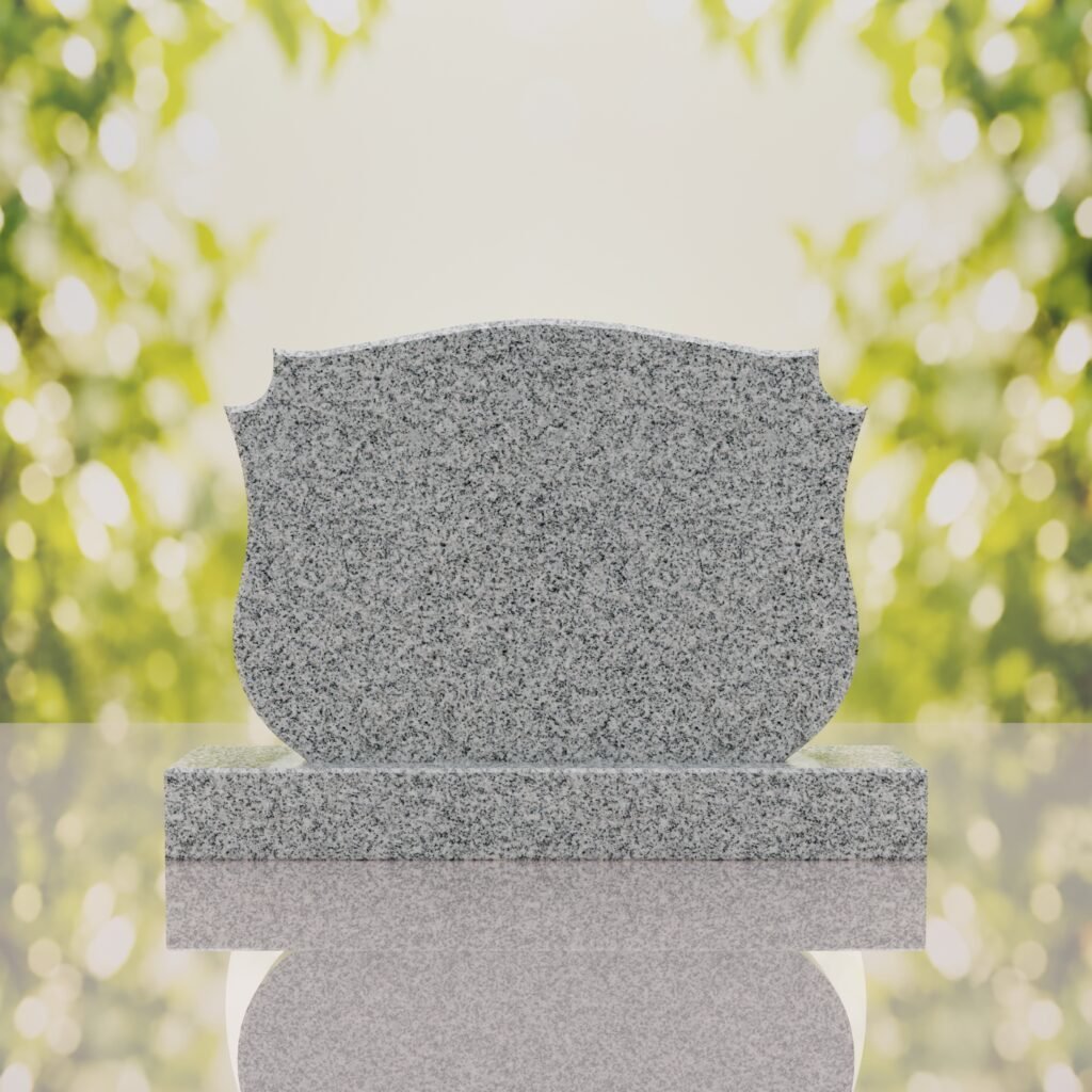 Companion Shield Shape Granite Headstone